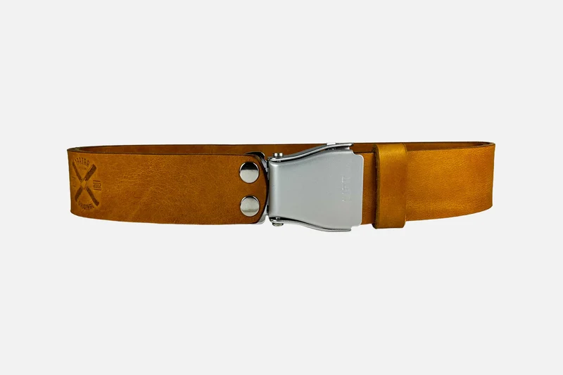 GÜRTEL BIG COGNAC/SILBER