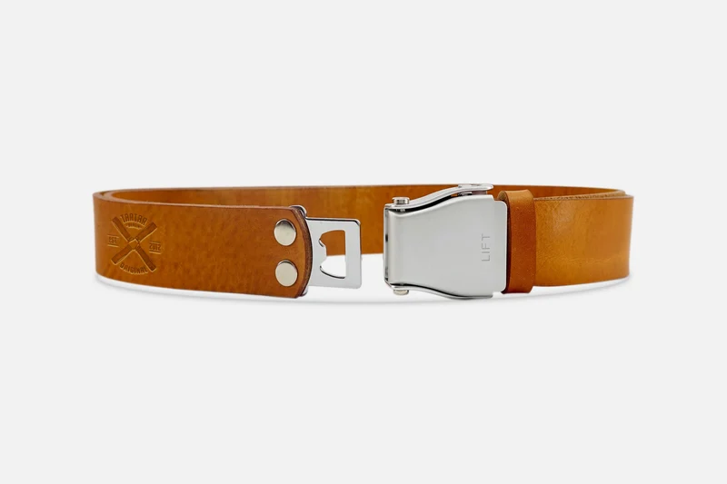 GÜRTEL BIG COGNAC LIGHT/SILBER