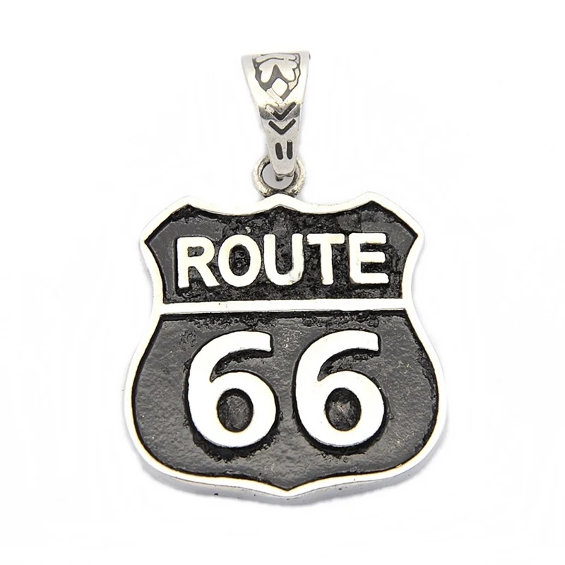 Anhänger Kettenanhänger aus Edelstahl 316 Route 66