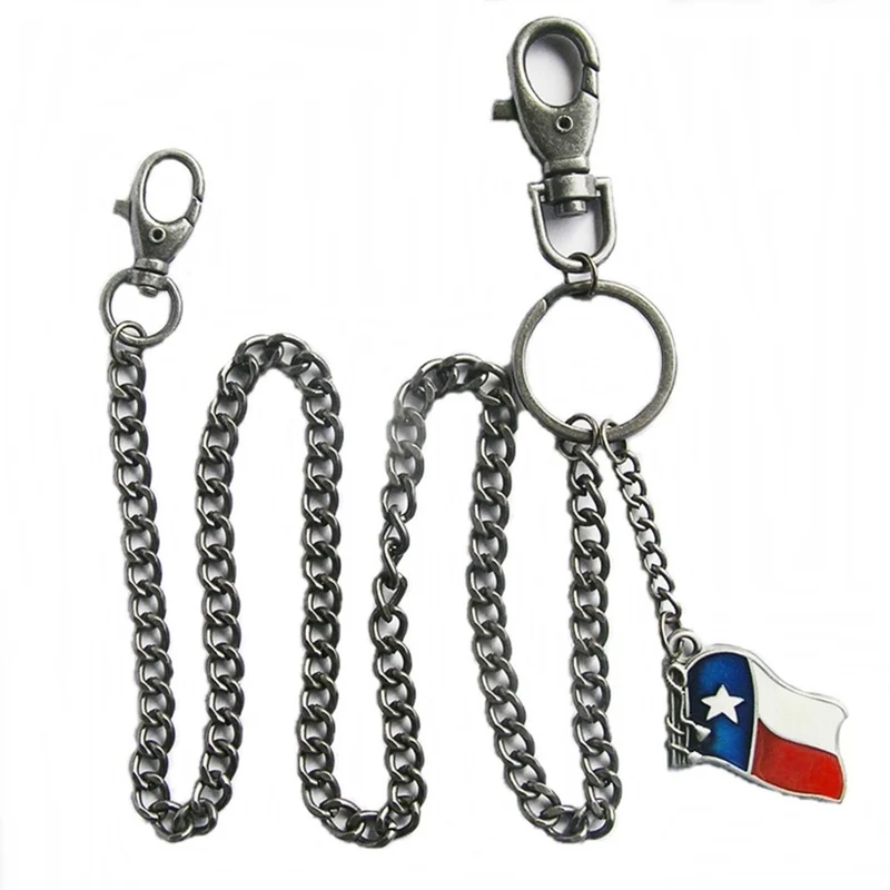 Kette für Geldbörse Gürtel Security Chain for Wallets Flagge Texas Lone Star