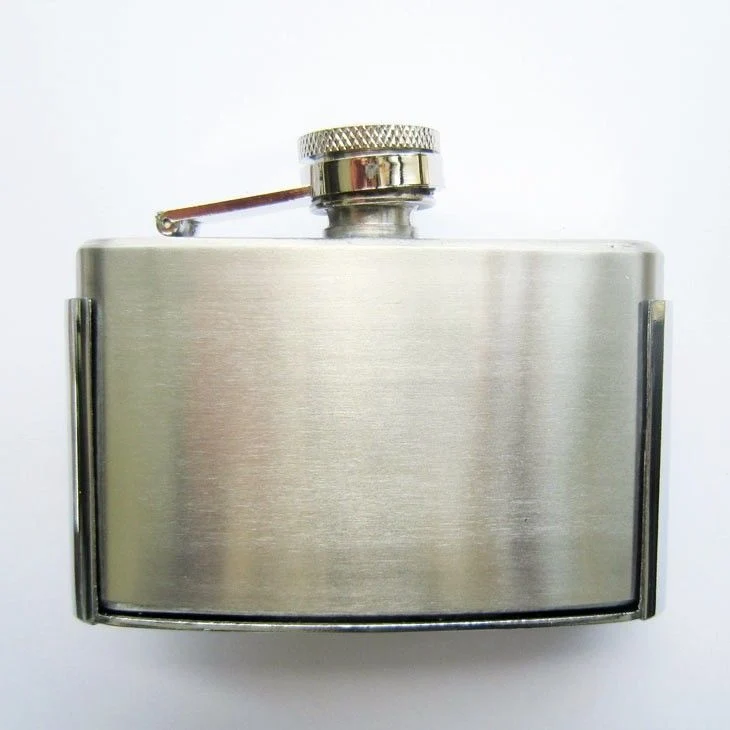 Gürtelschnalle Buckle Gürtelschliesse mit Trinkflasche Flachmann 88 ml Gürtel