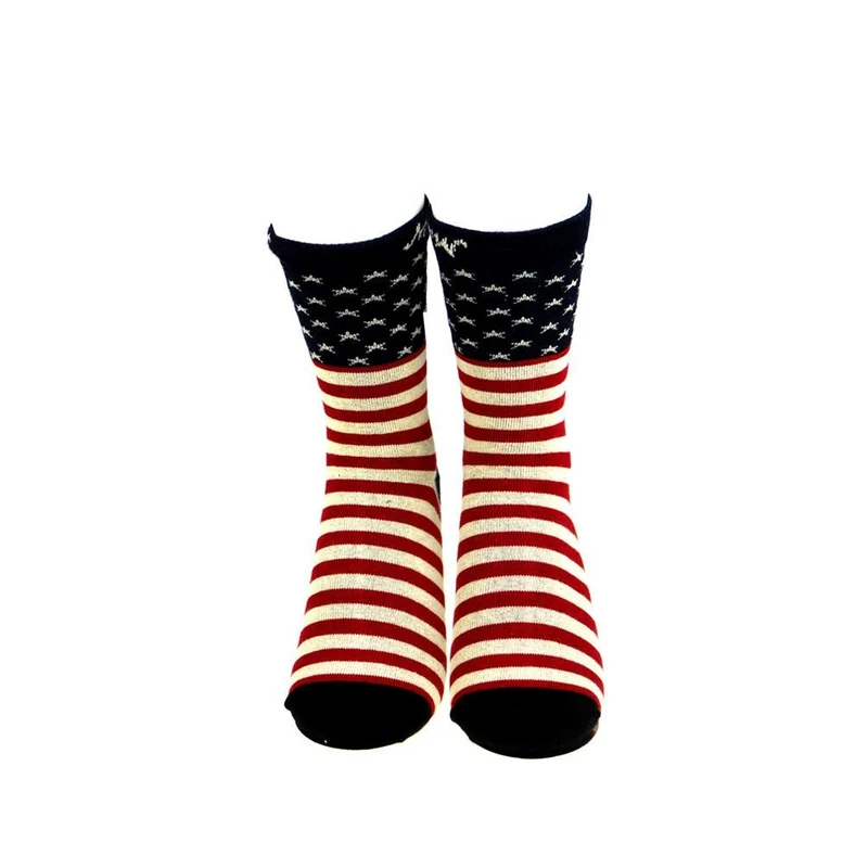 Strümpfe Socken Söckchen Flagge USA Stars & Stripes rot oder blau