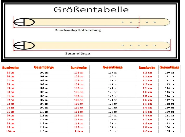 Ledergürtel 4 cm breit schwarz Büffelleder