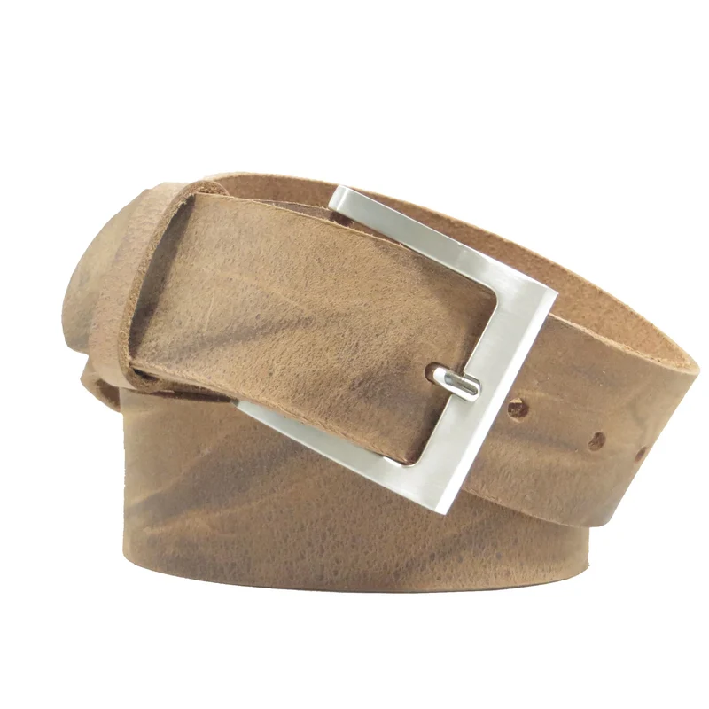 Ledergürtel aus Büffelleder 4 cm breit