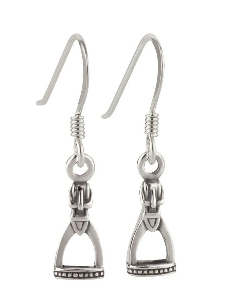 Ohrringe Ohrhänger Steigbügel 925 er Sterling Silber Pferd Reiten Sattel