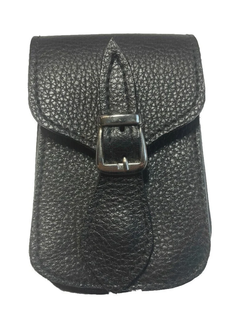 Zigarettenetui Zigarettenbox Gürteltasche aus Leder schwarz