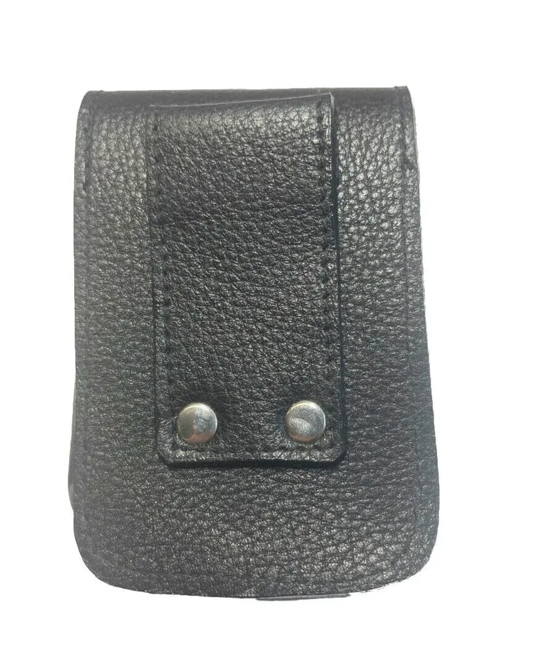 Zigarettenetui Zigarettenbox Gürteltasche aus Leder schwarz