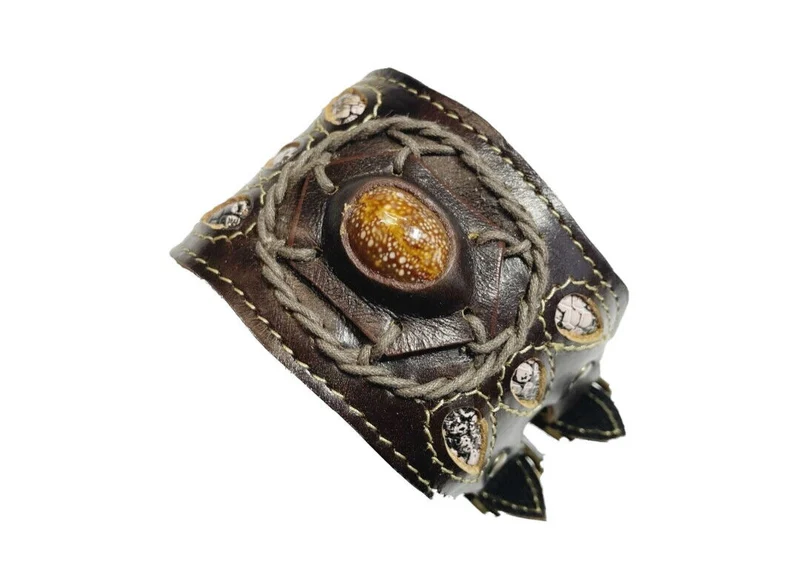 Echt Lederarmband Westernarmband BREIT braun mit Sicherheitsfach