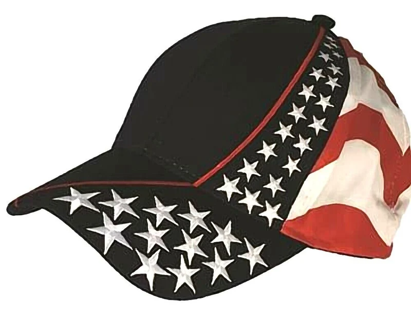 Baseballcap, Mütze mit Schild Flagge USA bestickt