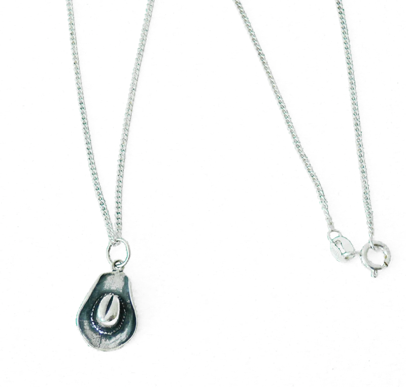 Kette Halskette mit Anhänger Cowboyhut 3 Längen 925er Silber Westernschmuck