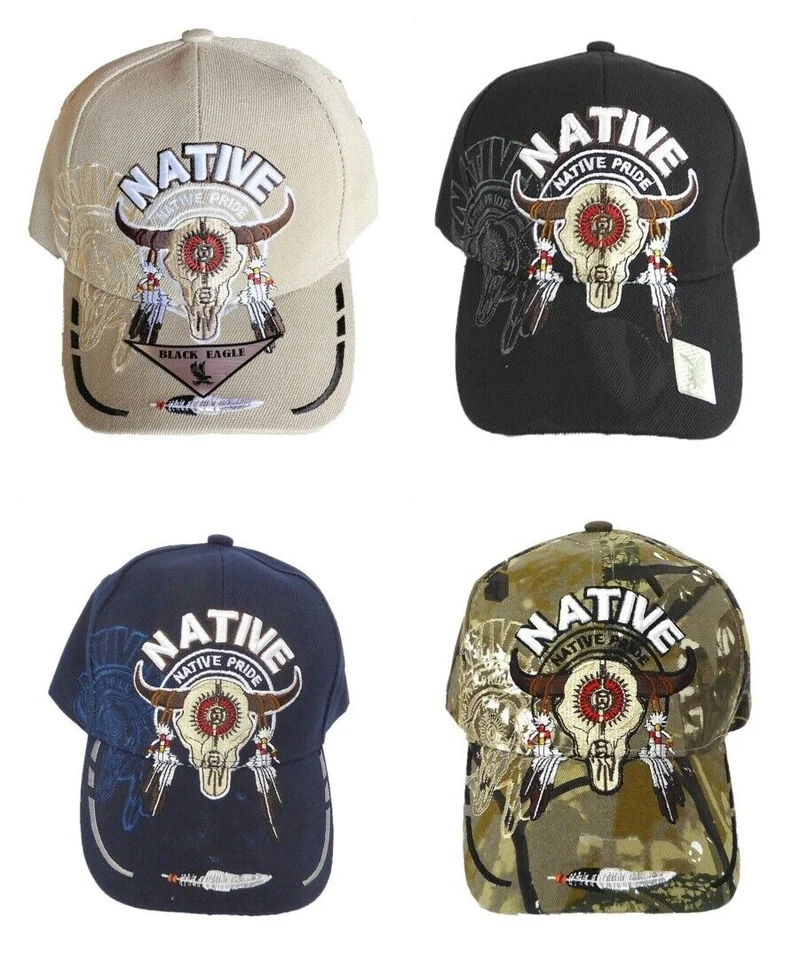 Baseballcap, Mütze mit Schild Native Pride bestickt mit Longhorn