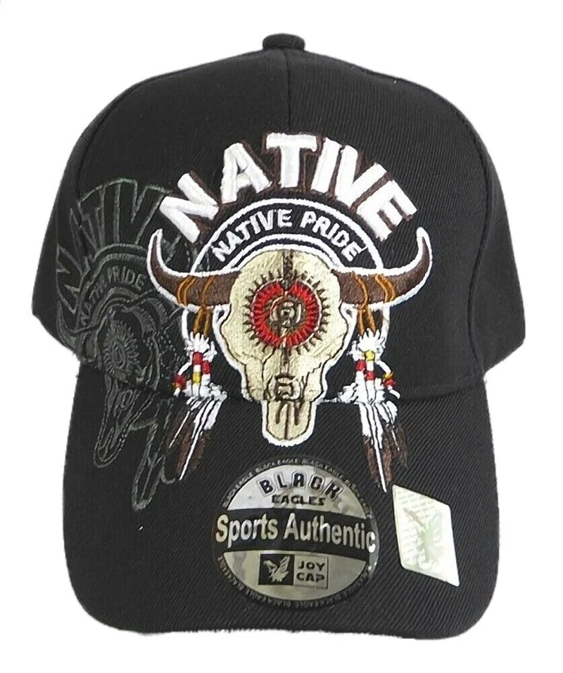 Baseballcap, Mütze mit Schild Native Pride bestickt mit Longhorn