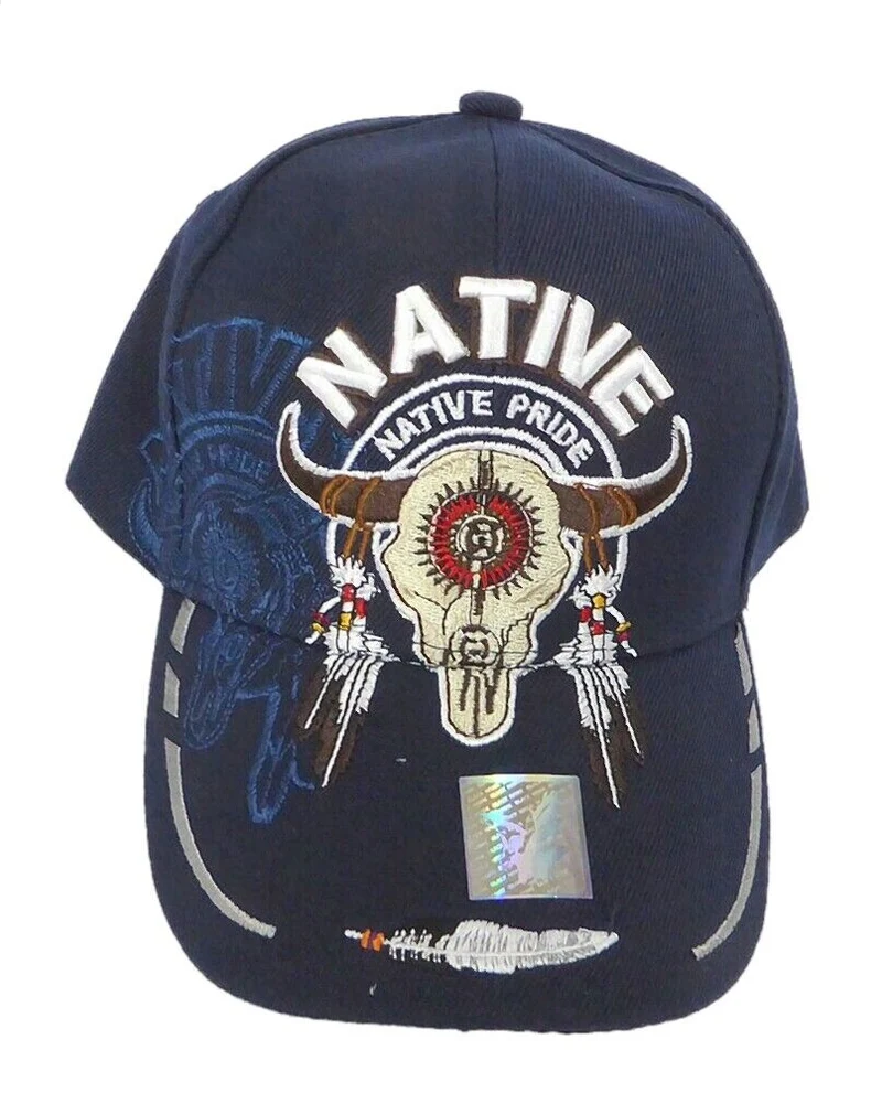 Baseballcap, Mütze mit Schild Native Pride bestickt mit Longhorn