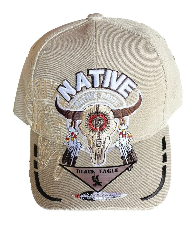 Baseballcap, Mütze mit Schild Native Pride bestickt mit Longhorn