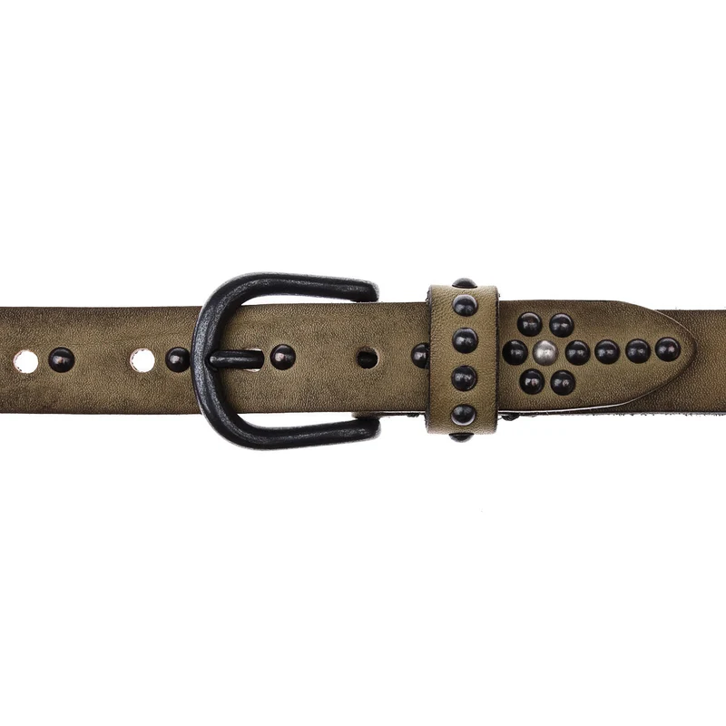 b, belt Gürtel mit Nieten in Taupe