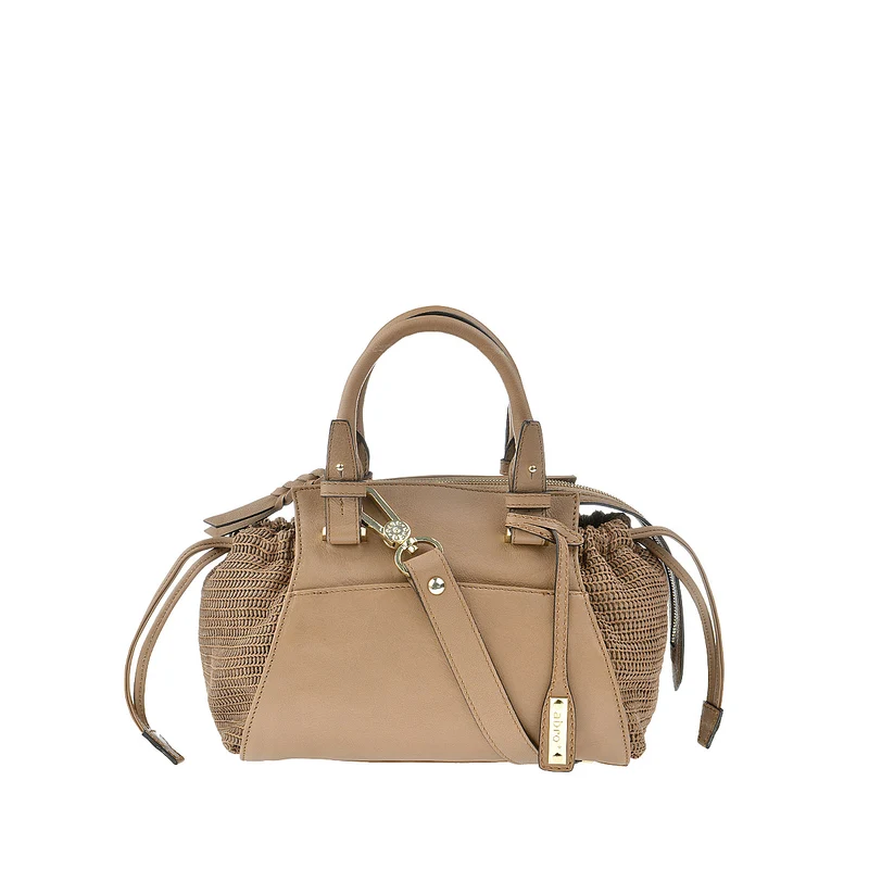 Abro Nappa Washed Handtasche in Nussbraun
