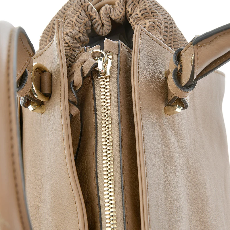 Abro Nappa Washed Handtasche in Nussbraun