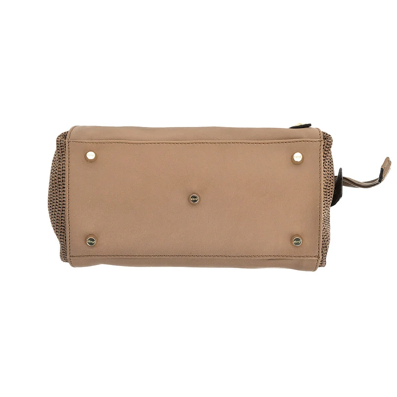 Abro Nappa Washed Handtasche in Nussbraun