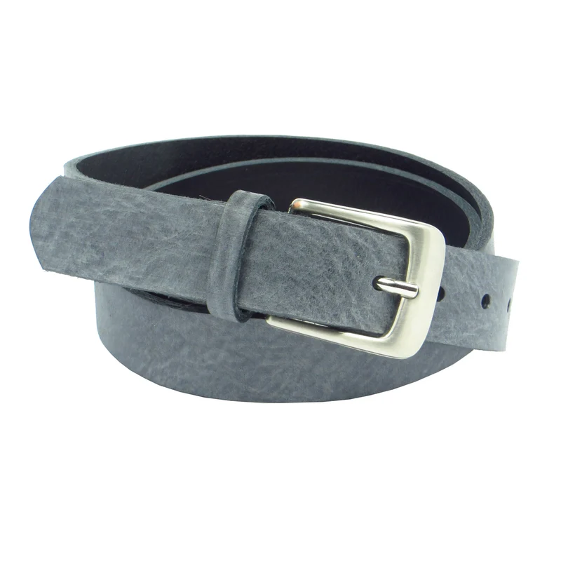 Ledergürtel 3 cm breit dunkelgrau Rindsleder