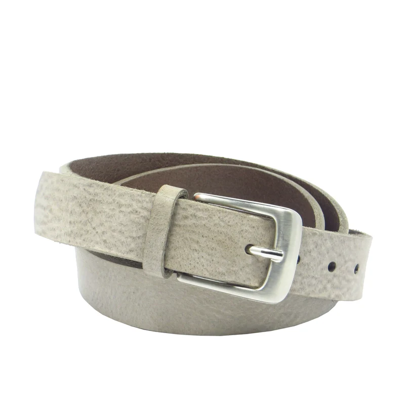 Ledergürtel 3 cm breit schlamm grau braun Rindsleder