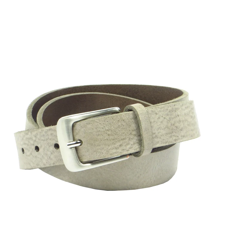 Ledergürtel 3 cm breit schlamm grau braun Rindsleder