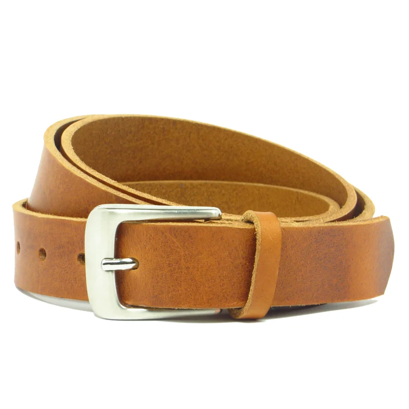 Ledergürtel 3 cm breit cognac Rindsleder