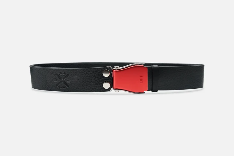 GÜRTEL STANDARD BLACK/LACHSROT