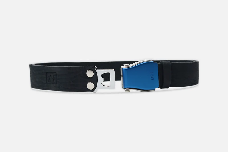 GÜRTEL STANDARD NUBUK BLACK/BLAU