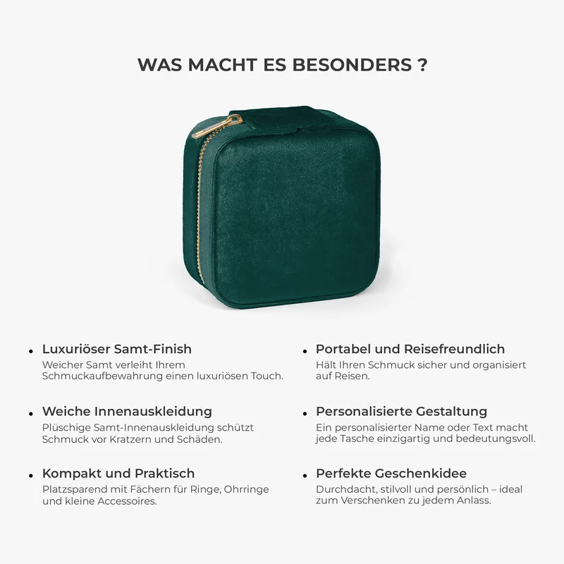 Mamas Garten - Personalisiertes Geschenk | Schmuckkästchen Samt Hell Mama/Oma