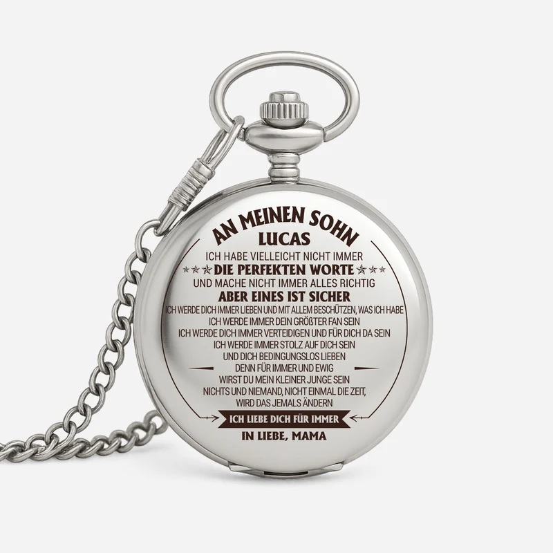 Ich Werde Immer Stolz Auf Dich Sein & Dich Bedingungslos Lieben - Personalisiertes Geschenk | Taschenuhr Tochter Sohn Enkel Enkelin