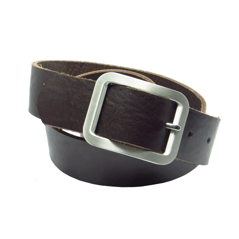 Ledergürtel 4 cm breit dunkelbraun Rindsleder
