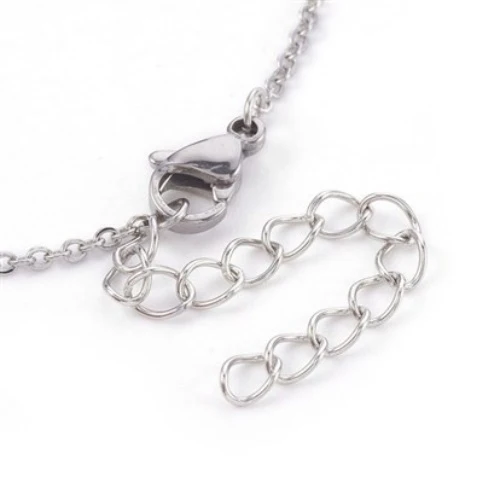 Fußkette Fußkettchen Türkisperlen Feder Edelstahl