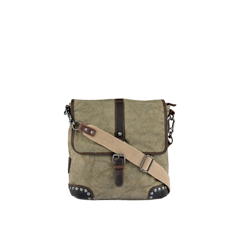 SURI FREY Umhängetasche Canvas Flap in Khaki