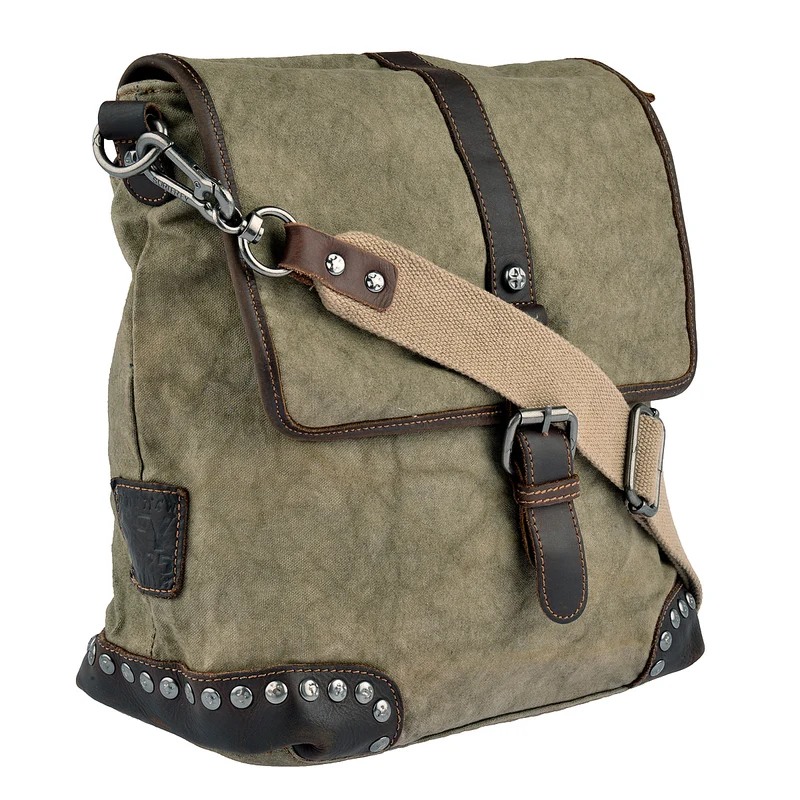 SURI FREY Umhängetasche Canvas Flap in Khaki