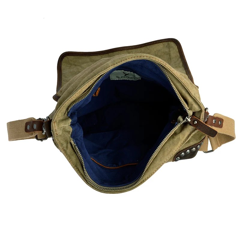 SURI FREY Umhängetasche Canvas Flap in Khaki