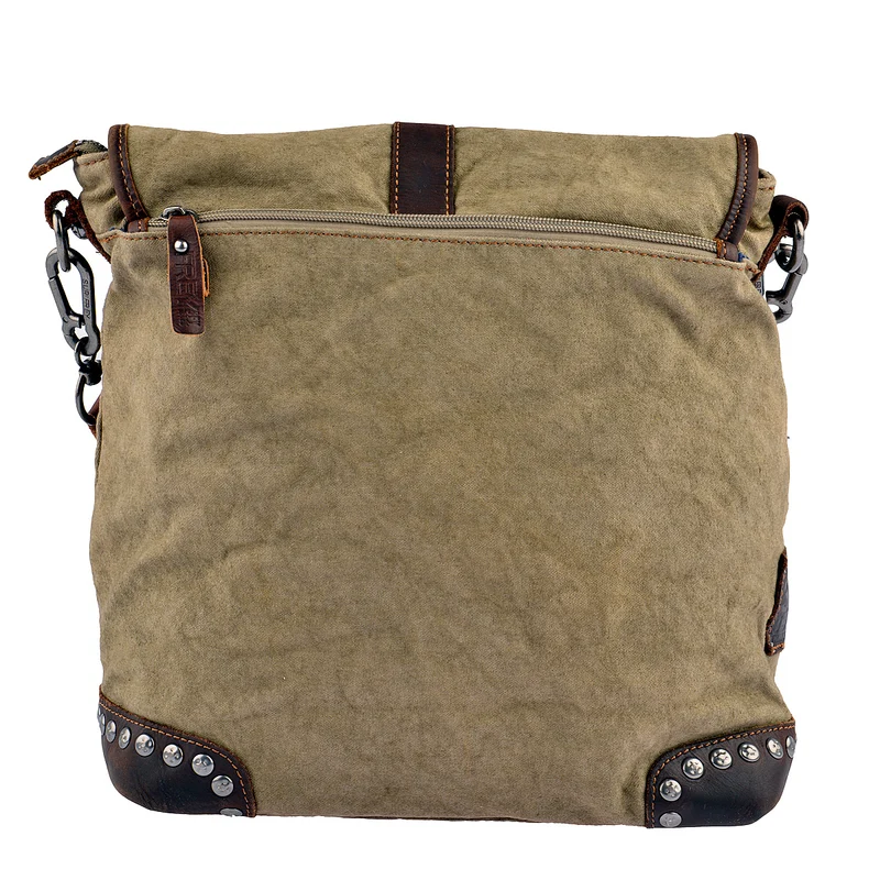 SURI FREY Umhängetasche Canvas Flap in Khaki
