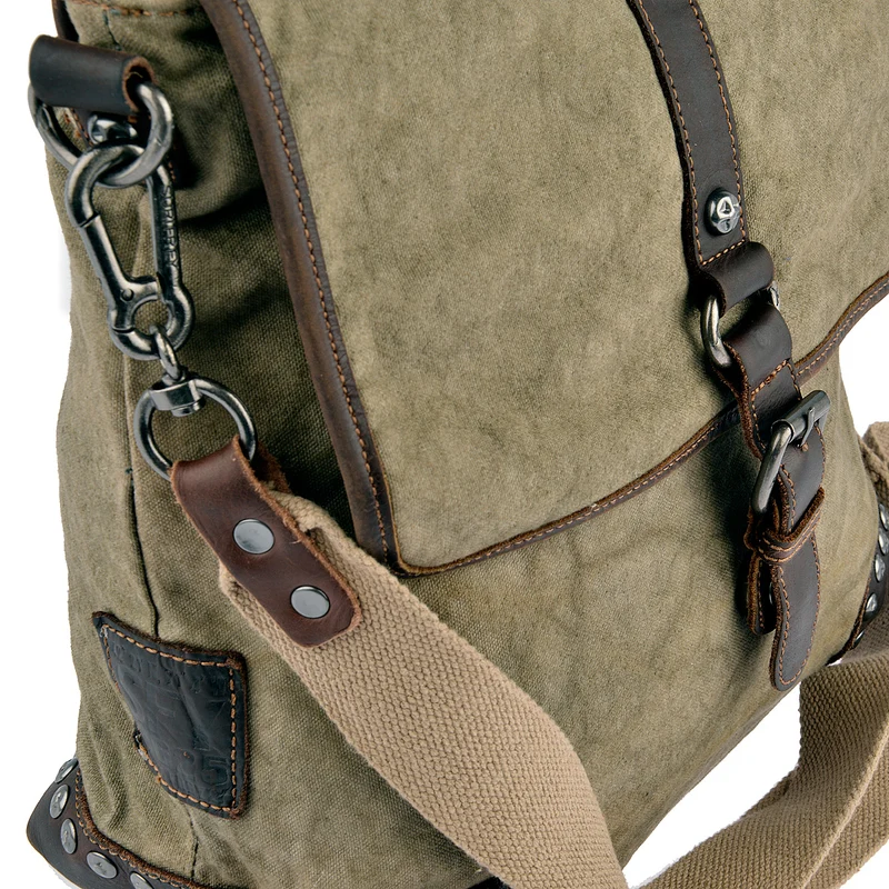 SURI FREY Umhängetasche Canvas Flap in Khaki