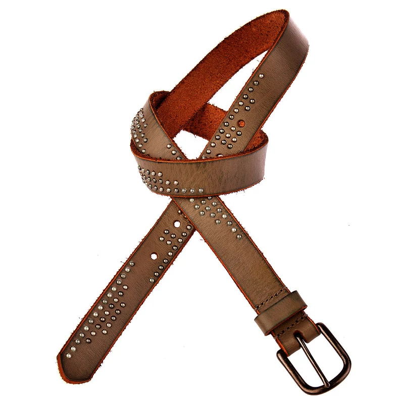 COWBOYSBELT Nietengürtel inkl, Schließe 2,5 cm in Cognac