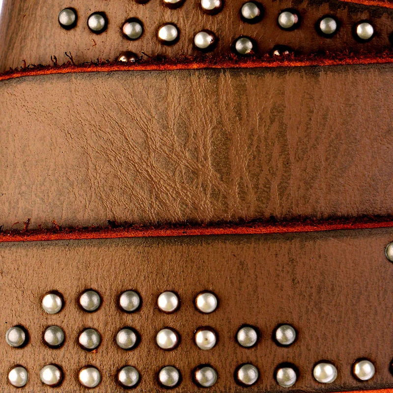 COWBOYSBELT Nietengürtel inkl, Schließe 2,5 cm in Cognac