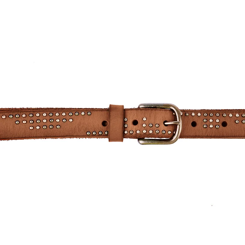 COWBOYSBELT Nietengürtel inkl, Schließe 2,5 cm in Cognac