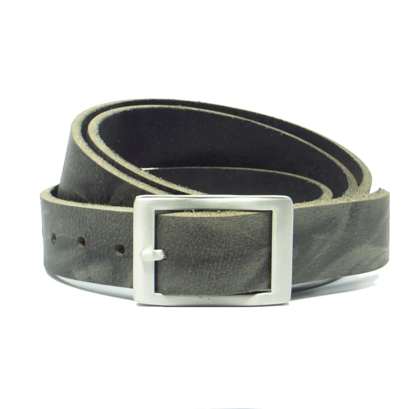 Ledergürtel 3 cm breit grau Büffelleder