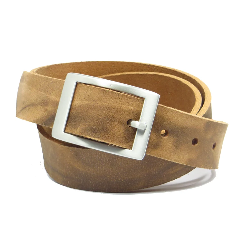 Ledergürtel 3 cm breit natur Büffelleder