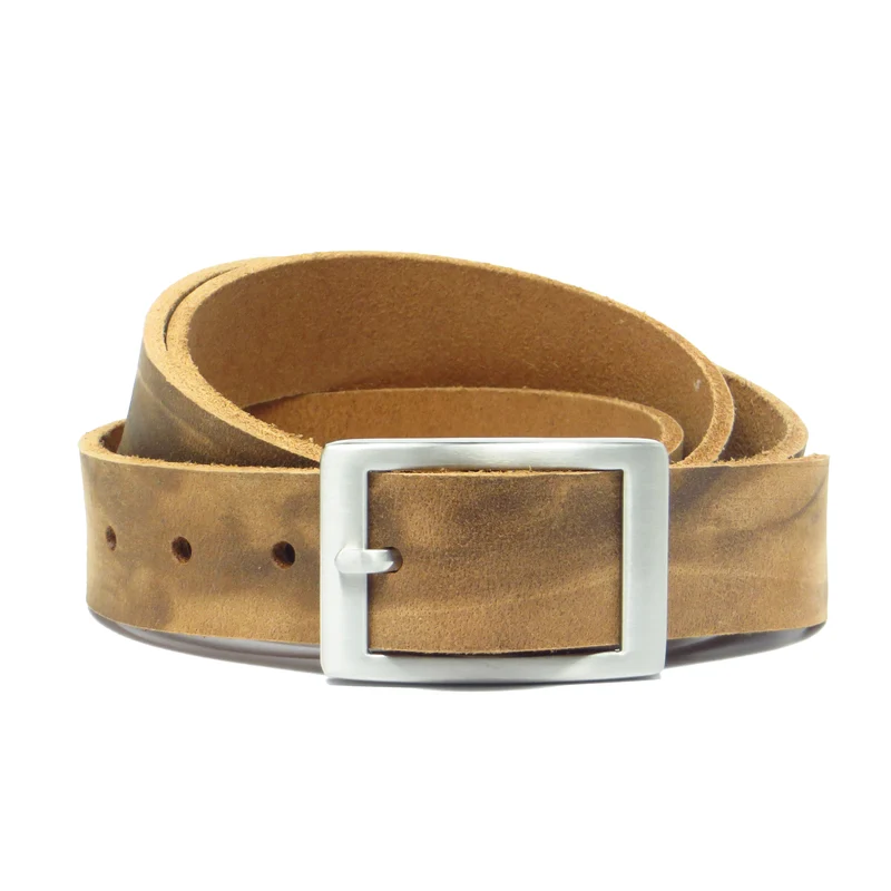 Ledergürtel 3 cm breit natur Büffelleder