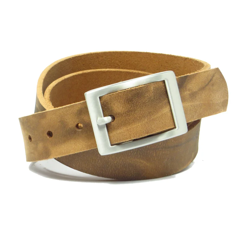 Ledergürtel 3 cm breit natur Büffelleder