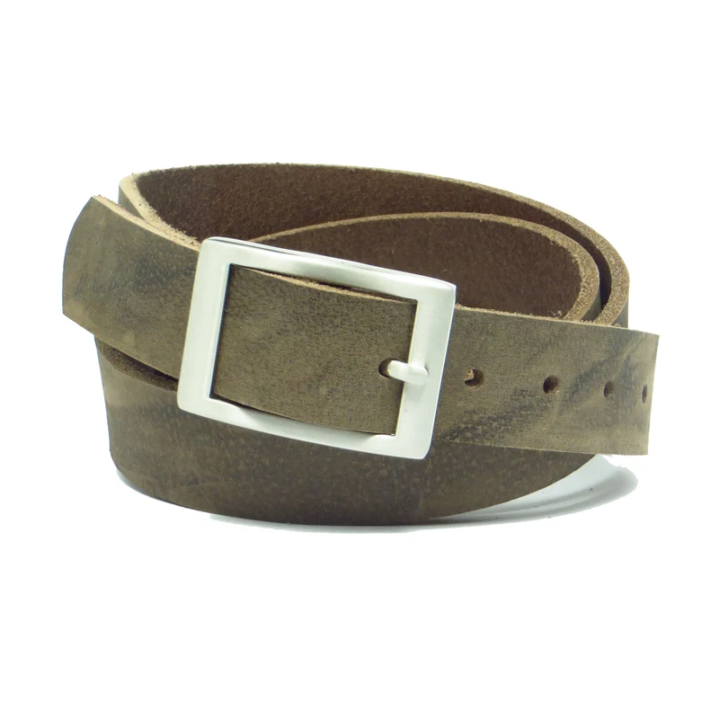 Ledergürtel 3 cm breit dunkelbraun Büffelleder