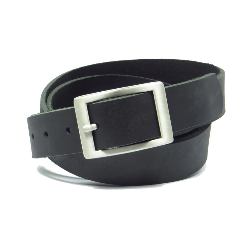 Ledergürtel 3 cm breit schwarz Büffelleder