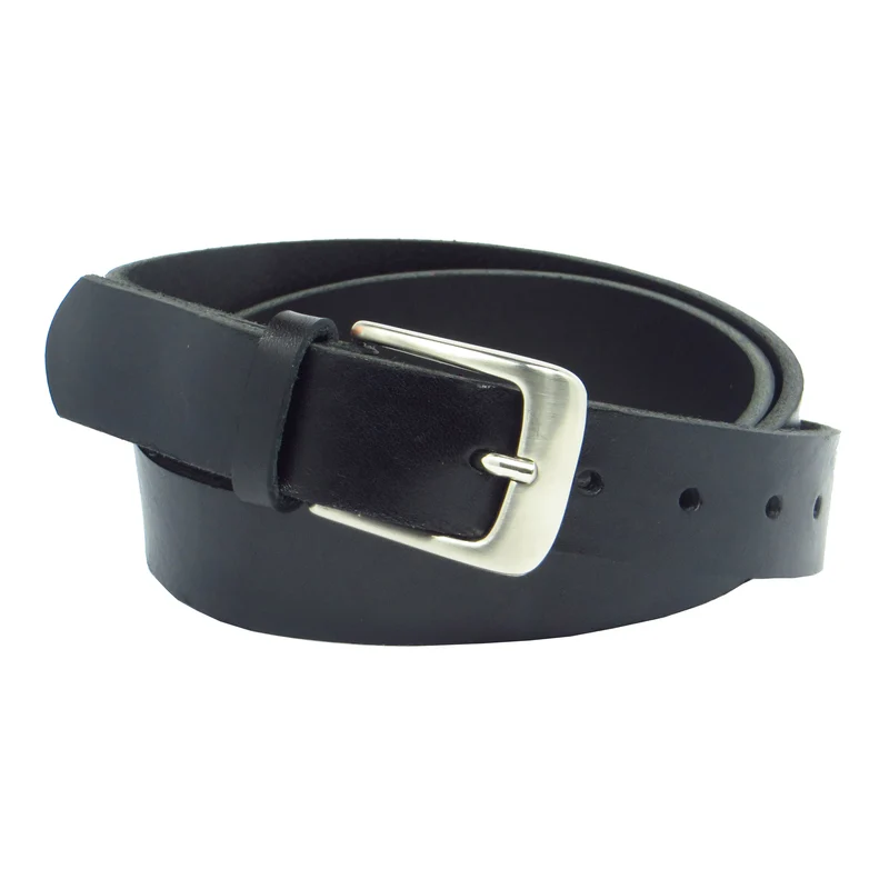 Ledergürtel 3 cm breit schwarz Rindsleder