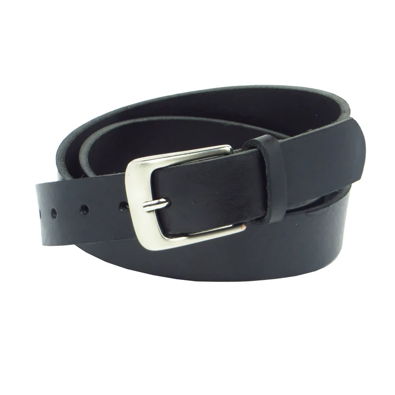 Ledergürtel 3 cm breit schwarz Rindsleder