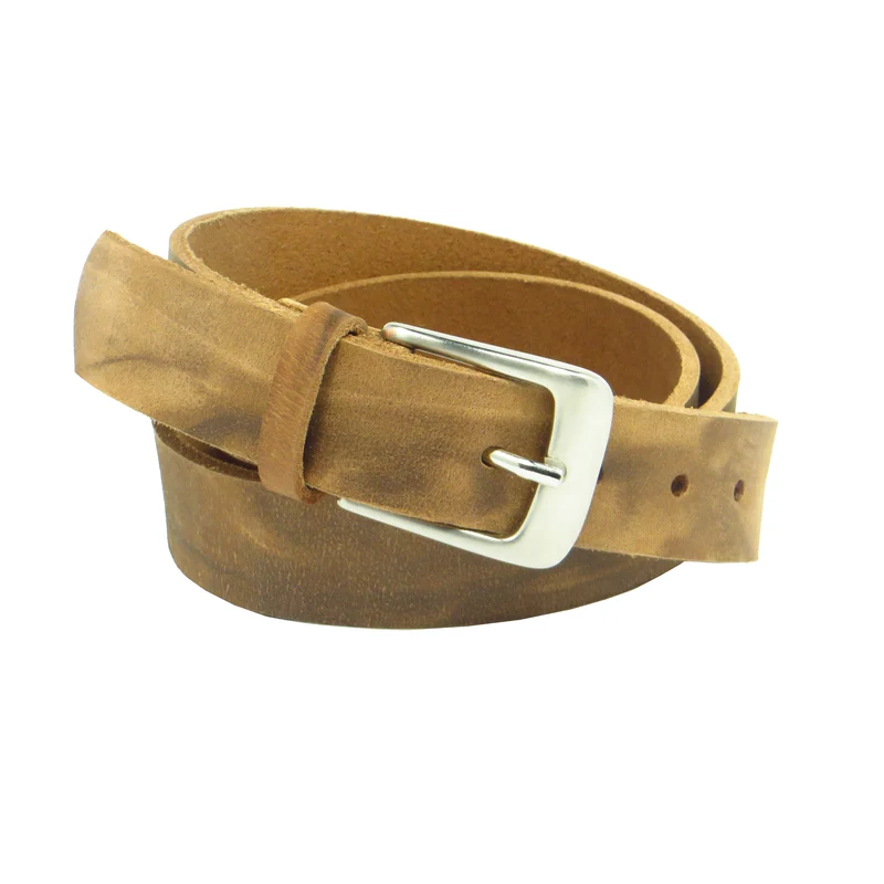 Ledergürtel 3 cm breit natur Büffelleder