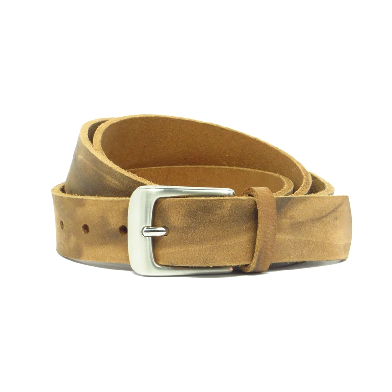 Ledergürtel 3 cm breit natur Büffelleder